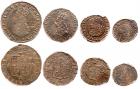 Great Britain. Hammered issue Maundy set of four coins. Fourpence, Threepence, Twopence and Penny, Undated