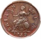 Great Britain. Farthing, 1739 PCGS MS62 BR - 2