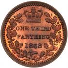 Great Britain. Proof Third Farthing, 1868 PCGS PF65 RB - 2