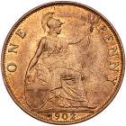 Great Britain. Penny, 1902 PCGS MS64 RB - 2