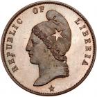 Liberia. Pattern Proof 1 Cent, 1866 PCGS Specimen 64