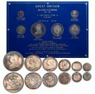 Great Britain. Silver Proof Set: Crown, Halfcrown, Florin, Shilling. Sixpence and Threepence, 1893