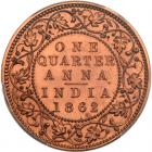 British India. 1/4 Anna, 1862 (C) PCGS PF63 RD - 2