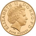 Great Britain. 5 Pounds, 2002 Choice Brilliant Proof