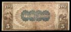 1882, $5 National Bank Note. Brown Back. Citizens NB of Long Branch, NJ Very Goo - 2