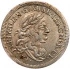 German States: Brandenburg. 1/3 Taler, 1674-HS PCGS MS62