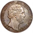 German States: Saxony. 2 Talers, 1847-F PCGS AU58