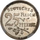 Germany. Pattern 25 Pfennig, 1908-D NGC PF64 CAM - 2