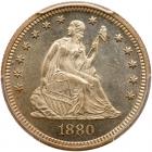 1880 Liberty Seated 25C PCGS MS65