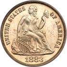 1883 Liberty Seated 10C PCGS Proof 67