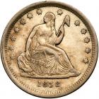 1838 Liberty Seated 25C PCGS AU50