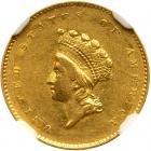 1856-S $1 Gold Indian PCGS AU55