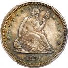 1859 Liberty Seated 25C PCGS MS66