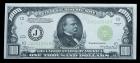 1934, $1000 Federal Reserve Note. Kansas City Choice About Unc