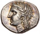 Lucania, Metapontion. Silver Nomos (7.85 g), ca. 290-280 BC Superb EF