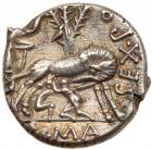 Sex. Pompeius Fostlus. Silver Denarius (3.99 g), 137 BC About EF - 2