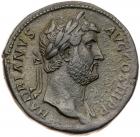 Hadrian. AE Sestertius (28.74 g), AD 117-138 Choice VF