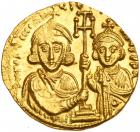 Justinian II. Gold Solidus (4.37 g), second reign, 705-711 Mint State - 2