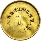 August Bechtler, 1 DOLLAR CAROLINA, 27 gr. 21 carats