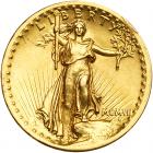 1907 $20 St. Gaudens. High Relief, Wire Rim