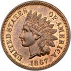 1867 Indian Head 1C PCGS PF65 RB