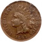 1864 Indian Head 1C. Bronze, with L PCGS EF40