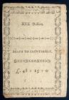 South Carolina. Feb. 14, 1777 $30.00. Fr. SC-144 - 2