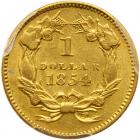 1854 $1 Gold Indian PCGS AU55 - 2