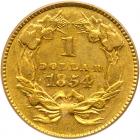 1854 $1 Gold Indian PCGS AU50 - 2