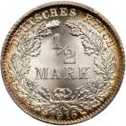 Germany. 1/2 Mark, 1916-D PCGS MS68 - 2