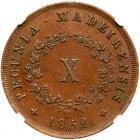 Madeira (Portuguese Colonies): 10 Reis, 1852 NGC MS62 BR