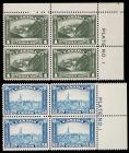 Canada, 1930-31 50c & $1 Plate Blocks of 4