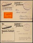 1911-1914 Zeppelin Themed Photo Cards with Souvenir On Board Cancels, (x8)