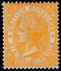 British Honduras, 1885, Queen Victoria, 6d Yellow