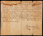 Penn, John -- 1774 Endorsement on an Arrest Warrant