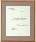 Roosevelt, Franklin D. -- Typed Letter Signed as President