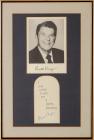 Reagan, Ronald - Signed Birthday Card