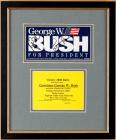 Bush, George W. & Laura -- Campaign Sticker Signed