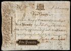 Randolph, Peyton -- Rare Virginia Banknote Signed by Randolph & John Blair