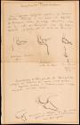 von Volkmann, Richard -- Handwritten Notes & Sketches For an 1888 Lecture