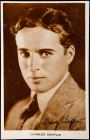 Superb Charlie Chaplin Autographed Photo Postcard