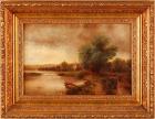 Early 20th Century Russian Landscape, Original Oil On Canvas