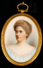 Hom, George, "Portrait of a Young Woman"; An Exquisite Miniature ca. 1900 - 2