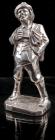 Vintage Sterling Silver Sculpture of Man Smoking a Pipe