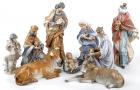 Lladro Porcelain, Retired 9 Piece Large Nativity Scene, Excellent Condition