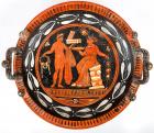 Greek Apulian Knob-Handled Patera Plate: Ex Ganymede Painter