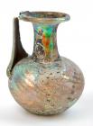 Outstanding 3rd Century Roman Glass Juglet Boasting Impressive Opalized Iridescence