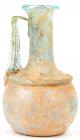 Roman Green Strap-handle Glass Jar