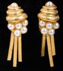 Lady's 14K Yellow Gold and Pearl Earrings