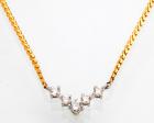 Excellent Lady's 18K Yellow Gold and Diamond Necklace